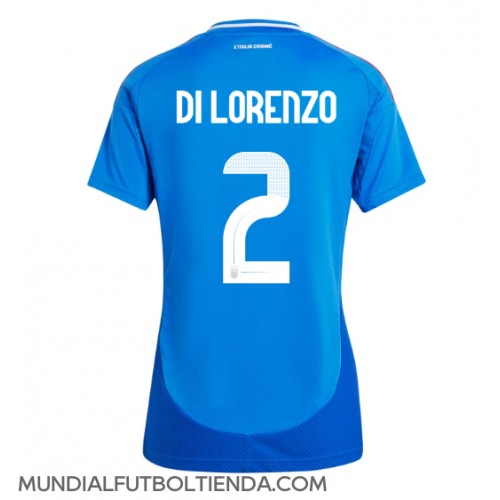 Camiseta Italia Giovanni Di Lorenzo #2 Primera Equipación Replica Eurocopa 2024 para mujer mangas cortas